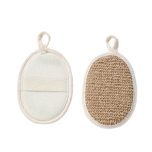 100% <span class=keywords><strong>éponge</strong></span> naturelle Loufa et matériaux en coton doux <span class=keywords><strong>serviette</strong></span> de bain exfoliante de qualité supérieure - Product Image 4