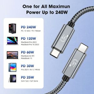 Fast Charge <b>Type</b> <b>C</b> Charging Cable 240W USB-<b>C</b> Power <b>Adapter</b> Data Wire Typec-<b>c</b> Phone Cable for Smart Phones - Product Image 4
