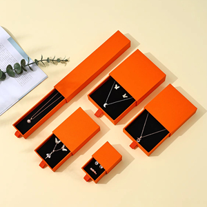 Juego de cajones deslizantes de cartón rígido artístico con logotipo personalizado para anillos, collar, pulsera, brazalete, cajas de embalaje de joyería en relieve - Product Image 5