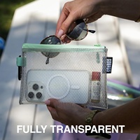 Bolsa Transparente Personalizada con Cierre, Organizador de Cables, Bolsa de Viaje para Accesorios Electrónicos, Cámara, Herramientas y Almacenamiento de Dispositivos Pequeños