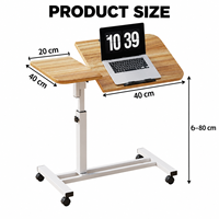 Table d'ordinateur mobile populaire, réglable en hauteur, avec plateau inclinable pour ordinateur portable, idéale pour le bureau à domicile