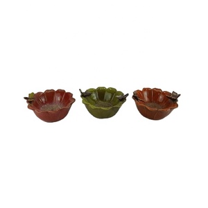 Antique bains d'oiseaux en plein air extérieur jardin bain d'oiseaux bol de bain d'oiseaux en résine avec ornement d'oiseau Vintage pour décor de Table de cour extérieure - Product Image 5