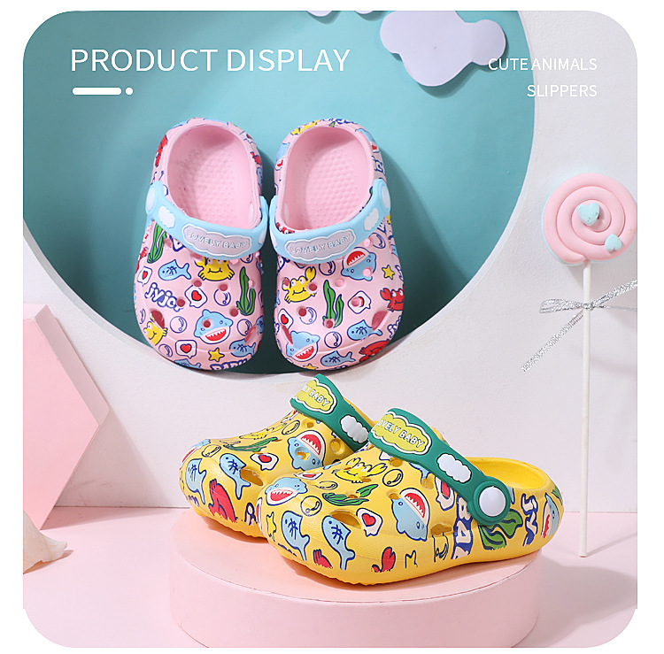 Children Garden Clogs Anti-Slip EVA Garden Shoes Custom Printed Slippers Sandals
