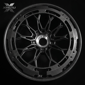 Rines de Aleación de Carreras Multirradio XINGTU con Cubierta de Fibra de Carbono Forjada Personalizada, PCD 5x112 5x120 para Porsche 911 <span class=keywords><strong>Audi</strong></span> <span class=keywords><strong>R8</strong></span> 18-24 - Product Image 3