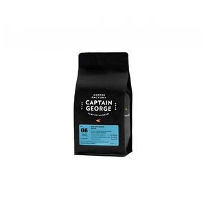 Sachet Doypack Bleu Captain George pour Café, Stratifié BOPP, Scellable à Chaud, Qualité Alimentaire - Product Image 1