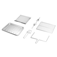 Horno Eléctrico de Acero Inoxidable para Encimera, con Capacidad de hasta 10L, Función de Asador, para Hornear y Asar, Uso Doméstico