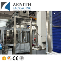 Ligne de production de remplissage de boissons entièrement automatique avec contrôle PLC et pompe, système d'emballage par soufflage de bouteilles haute productivité
