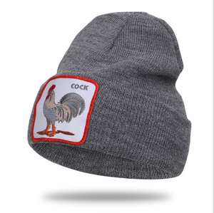 2019 <span class=keywords><strong>de</strong></span> punto sombreros sombrero estilos con animal invierno cálido bordado etiqueta Gallo <span class=keywords><strong>Lobo</strong></span> tiburón - Product Image 1