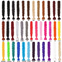 Cheveux à tresser Jumbo très demandés, 24 pouces, tresses africaines au crochet, 100g/pièce, extensions de cheveux synthétiques Yaki Ombré en gros