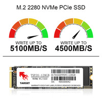 قرص صلب داخلي من نوع Nvme M.2 SSD 3.0/4.0 PCIe من Target، مصنوع من البلاستيك، لأجهزة الكمبيوتر المحمولة/المكتبية، بسعات 256 جيجابايت، 512 جيجابايت، 1 تيرابايت، 2 تيرابايت، أسود، جديد، قطعتان.