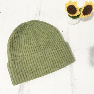 หมวกถักผสมขนสัตว์สไตล์เกาหลี หมวกกันลมอุ่นพับได้ หมวกบีนนี่สำหรับทั้งชายและหญิง หมวกฤดูใบไม้ร่วงฤดูหนาว - Product Image 3