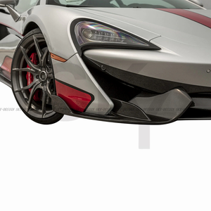 ドライカーボンファイバーエアデフレクターマクラーレン540c 570s 570GTフロントバンパーサイドカナードステップバータイプ - Product Image 5