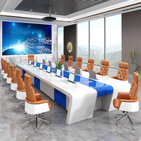 Table de conférence moderne de luxe avec plus de sièges, Design personnalisé, usine chinoise