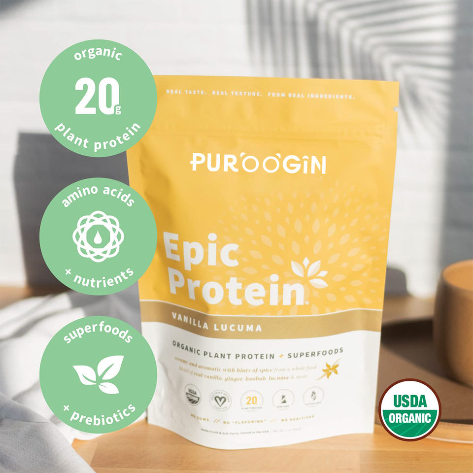 OEM Sugar Free Plant Based Protein Superfoods Powder Vanilla Lucuma 20 Grams Organic Protein Supplement