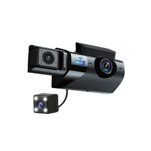 Nuovo 3-camera ad alta definizione 1080p-sensore G cruscotto auto DVR <span class=keywords><strong>con</strong></span> sistema di sicurezza WiFi nascosto mini macchina fotografica per auto - Product Image 1