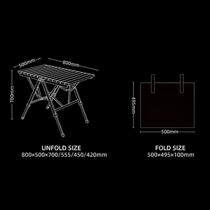 <span class=keywords><strong>Mesa</strong></span> elevadora para exteriores <span class=keywords><strong>plegable</strong></span> de aluminio ultraligero ajustable en altura de fábrica personalizada para jardín, playa, Camping, viajes, Picnic - Product Image 5