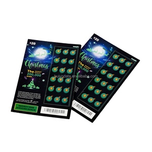 Wholesale Customized Design Scratch and Win Card <b>Printing</b> <b>Paper</b> Lottery Tickets - Product Image 1
