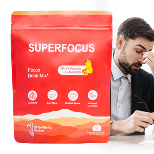 Премиальный напиток-порошок Focus Drink с экстрактом гриба львиной гривы, L-тирозином 2000 мг, фосфатидилсерином, без сахара, для кето-диеты - Product Image 2