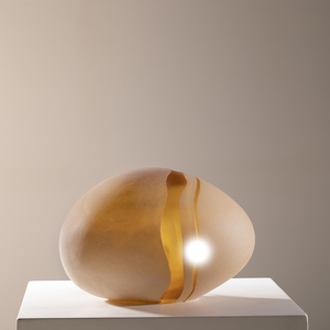 ETERNAL Modern Art Beautiful Table Deco <strong>Vase</strong> with Black and Amber Gradient, Handcrafted Decorative Glass <strong>Vase</strong> for Home - Product Image 5