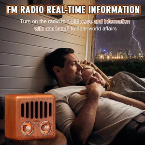 Vofull 908 800mha 5V 1A mini bluetooth Loa di động thực sự rắn gỗ AM FM Radio với TF chức năng thẻ - Product Image 5