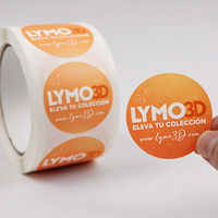 Impresión de Etiquetas Personalizadas con Logotipo, Etiquetas Circulares para Embalaje, Etiquetas Redondas de Vinilo Resistentes al Agua para Alimentos, Rollo de Etiquetas Adhesivas