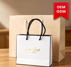 Luxury Retail Jewelry Shopping Bag with Custom Logo Printing Custom Boutique Jewelry Gift Bag with Foil Stamping Finish - Product Image 1
