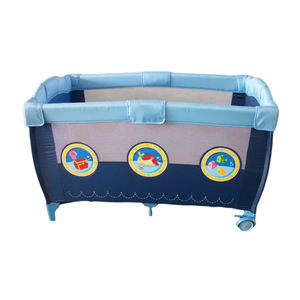 ... Hermosos muebles para niños, cuna de viaje colorida para niños, cama con ruedas, doble capa, corralito europeo de alta calidad, cama para cuna - Product Image 2