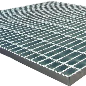 32*5mm Galvanized Serrated Steel Grating 6m*1m Metal Floor Cover for Driveway and Walkway Building Materials for Structures