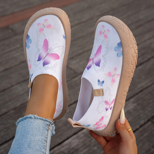 Zapatillas <span class=keywords><strong>de</strong></span> Verano para Mujer, Suaves, Estampadas, Sin Cordones, Planas, Casuales, para Caminar al Aire Libre, a la Moda, Transpirables, Ligeras, <span class=keywords><strong>de</strong></span> Punta Ancha - Product Image 4