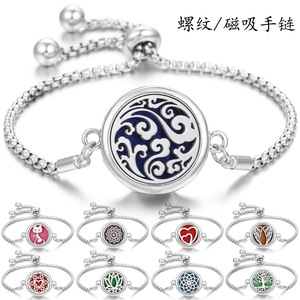 Gran oferta, <span class=keywords><strong>pulsera</strong></span> de aromaterapia, caja de Perfume de aceite esencial con apertura hueca, joyería repelente de mosquitos a la moda - Product Image 2