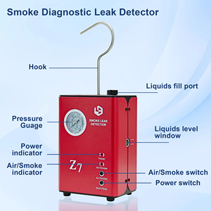 Detector de Fugas por Diagnóstico de Humo <span class=keywords><strong>Z7</strong></span> con Manómetro, Prueba de Retención de Presión, Apagado Automático, Herramienta de Prueba de Humo para Turbo y EVAP - Product Image 1