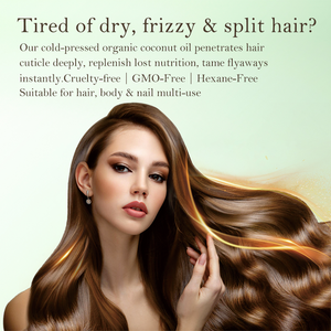 Aceite de Coco Virgen Orgánico Prensado en Frío, Loción Corporal de Aceite de Coco Puro Multiusos para Cabello, Cuerpo <span class=keywords><strong>y</strong></span> <span class=keywords><strong>Uñas</strong></span>, Repara la <span class=keywords><strong>Piel</strong></span> Seca <span class=keywords><strong>y</strong></span> Encrespada - Product Image 4