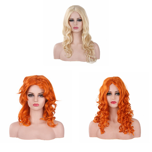 Peluca de cosplay estilo princesa <span class=keywords><strong>Cenicienta</strong></span>, peluca larga ondulada rubia resistente al calor, sintética, de aspecto natural, para niñas, fiesta de Halloween - Product Image 2