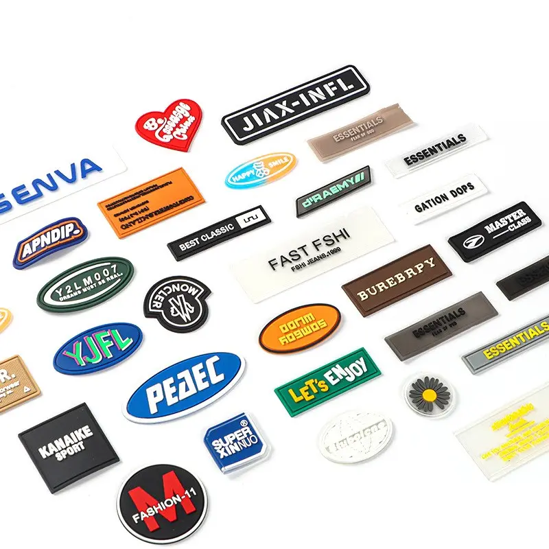 High quality Label Patch 2D/3D Embossed PVC Patch Clothing Main Label Customized Rubber Patch