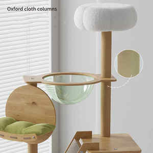 2025 nuevo diseño tela nido gato raspador árbol Cactus Torre gato árbol con bola impermeable gato árbol <span class=keywords><strong>casa</strong></span> moderna - Product Image 3