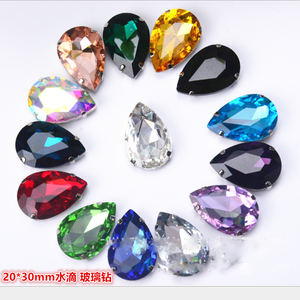 May chaton montee hạt may beading Topaz Tinh thể thủy tinh Rhinestone với kim loại Claw cơ sở - Product Image 3