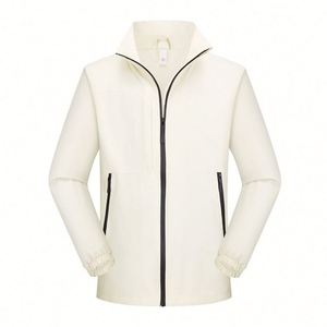 Veste de sport d'alpinisme coupe-vent à fermeture éclair, prête à être expédiée, en polyester, nouvelle mode, à manches longues, pour l'extérieur - Product Image 2