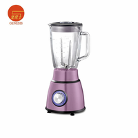 Mixeur de Table Électrique de Luxe 6 Lames 5 Vitesses avec Bol en Verre Silencieux pour Broyer la Glace et Préparer les Smoothies, Idéal pour Hôtels et Usage Domestique