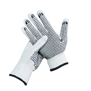 Guantes de Trabajo de PVC con Puntos, Calibre <span class=keywords><strong>7G</strong></span>, Rojo, Azul, Amarillo, Guantes de Seguridad de Algodón con Puntos de PVC Negros en la Palma, Venta al Por Mayor - Product Image 2