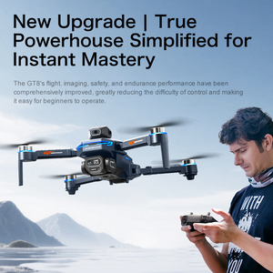 Gt8 Mini Drone New có thể gập lại <span class=keywords><strong>quadcopter</strong></span> với Dual Camera góc rộng chiều cao giữ tránh chướng ngại vật 100m hình ảnh Wifi FPV từ xa - Product Image 6