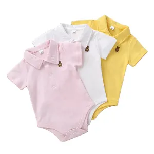 חמוד עיצוב 2021 חדש תינוק רגיל בגד גוף לבן/ורוד/צהוב/שחור/אפור