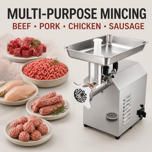 Machine à hacher la viande industrielle électrique Chicago pour porc, carotte et chèvre - Product Image 2