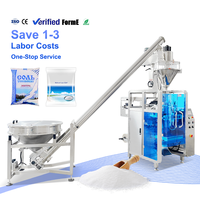 Machine d'emballage automatique VFFS facile à utiliser pour le sel, l'amidon de maïs, le bouillon de poulet, machine de remplissage et d'emballage en film plastique