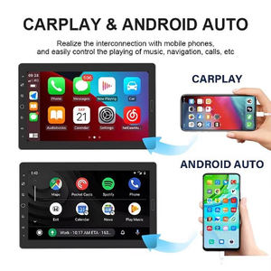 Autoradio 10,1 pouces 1Din Lecteur multimédia MP5 Lecteur audio FM Carplay filaire Android Auto Écran tactile réglable Autoradio simple DIN - Product Image 3