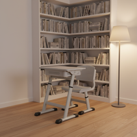 Mesa de Aula Tipo Z Individual, Cómoda, Muebles Escolares, Conjunto de Silla y Escritorio para Estudiantes, Hogar, Oficina, Sala de Estar
