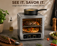 Four à pizza électrique compact JingXin avec écran tactile numérique et sonde de température pour maisonnette