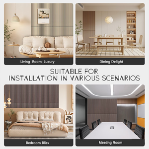 Panneau mural en composite bois-plastique, revêtement WPC, grain de bois, panneaux muraux rainurés WPC pour la décoration - Product Image 6