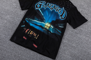T-shirt da Uomo GLAZA <span class=keywords><strong>GOD</strong></span> di Alta Qualità con Stampa di Lettere Viola, Manica Corta, Prezzo Basso, Vendita all'Ingrosso, Abbigliamento di Marca di Lusso Personalizzato - Product Image 4