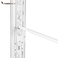 HAWK Boîte à lumière en profilé aluminium ultra-mince, sans outil, à clipser, facile à installer, adaptée aux vitrines commerciales