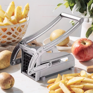 Wholesale 2 Blades Stainless Steel Manual <b>Vegetable</b> Cutter <b>Tool</b> Multifunction Fast Cutting Fries Machine Potato - Product Image 3
